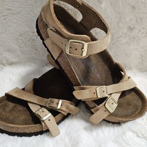 Birkenstock Yara Habana Brown Leather Sandals EU 39 Fits Women's US 8-8.5